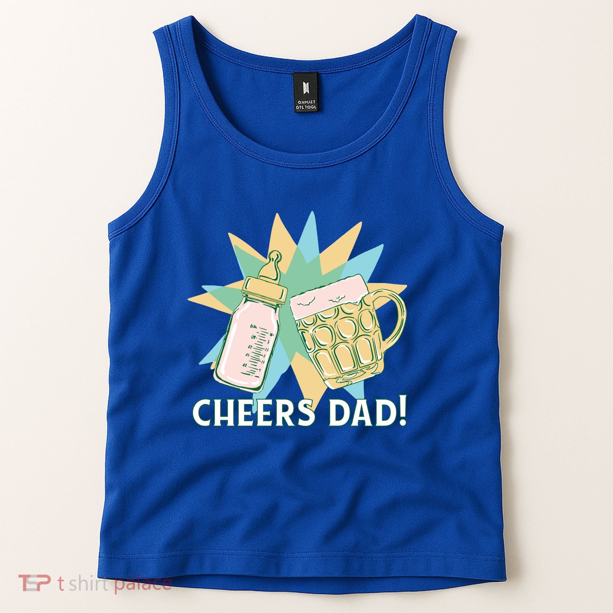 Cheers Dad Bottle And Beer Tank Top