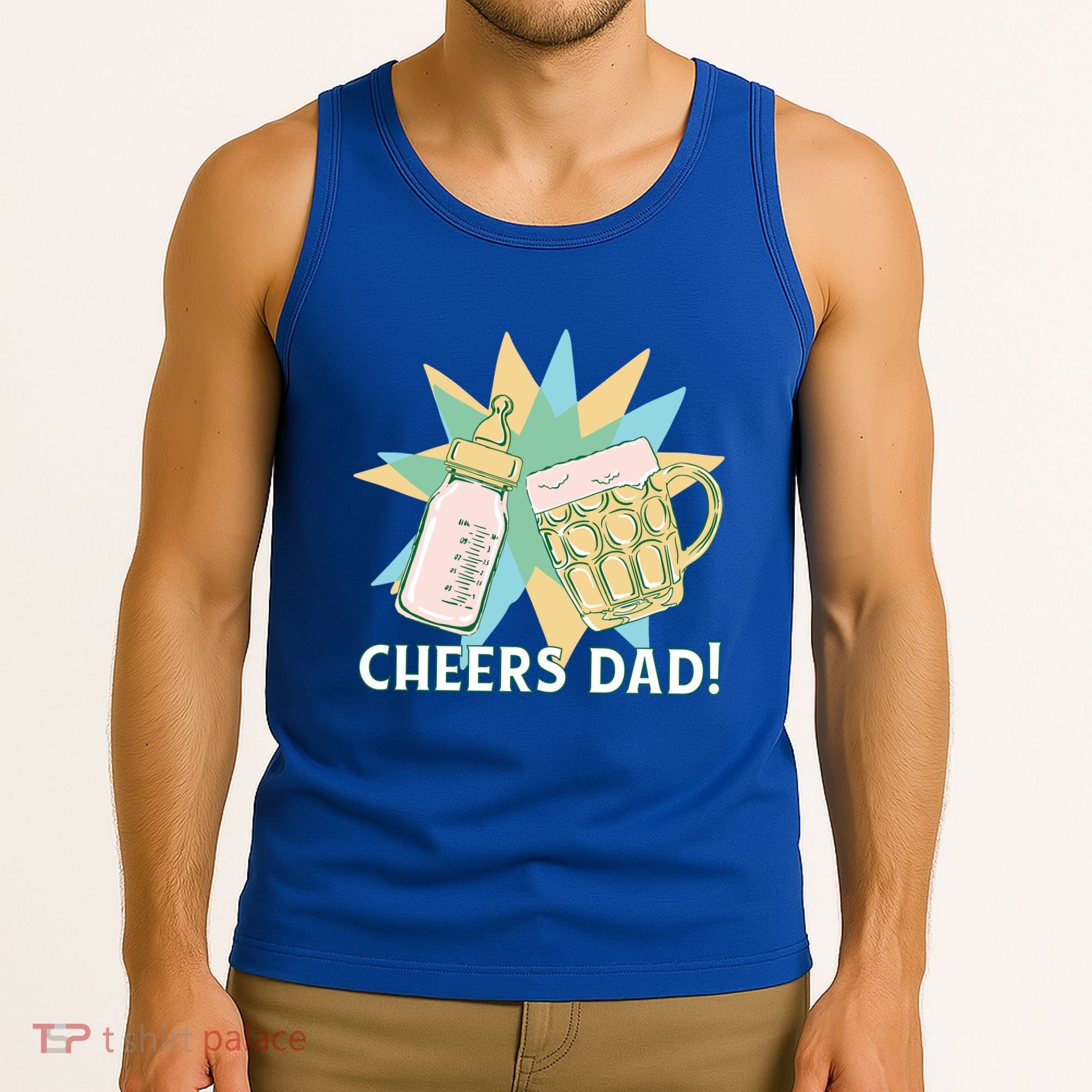 Cheers Dad Bottle And Beer Tank Top