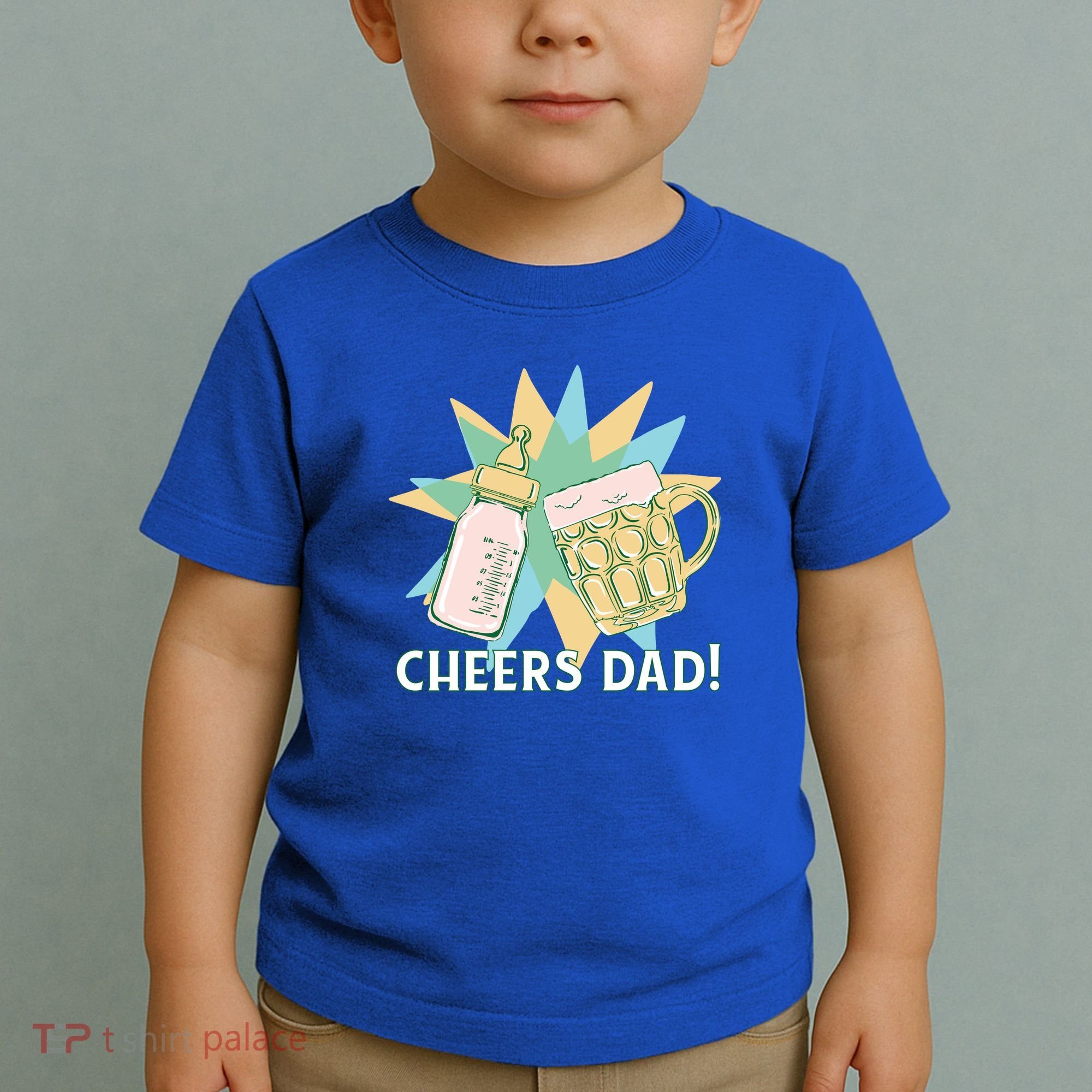 Cheers Dad Bottle And Beer Toddler T-Shirt