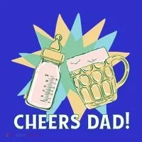 Cheers Dad Bottle And Beer Women's Long Sleeve Shirt thumb 2