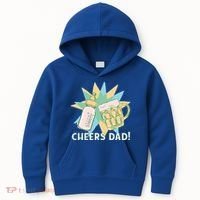 Cheers Dad Bottle And Beer Kids Hoodie thumb 0