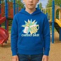 Cheers Dad Bottle And Beer Kids Hoodie thumb 2