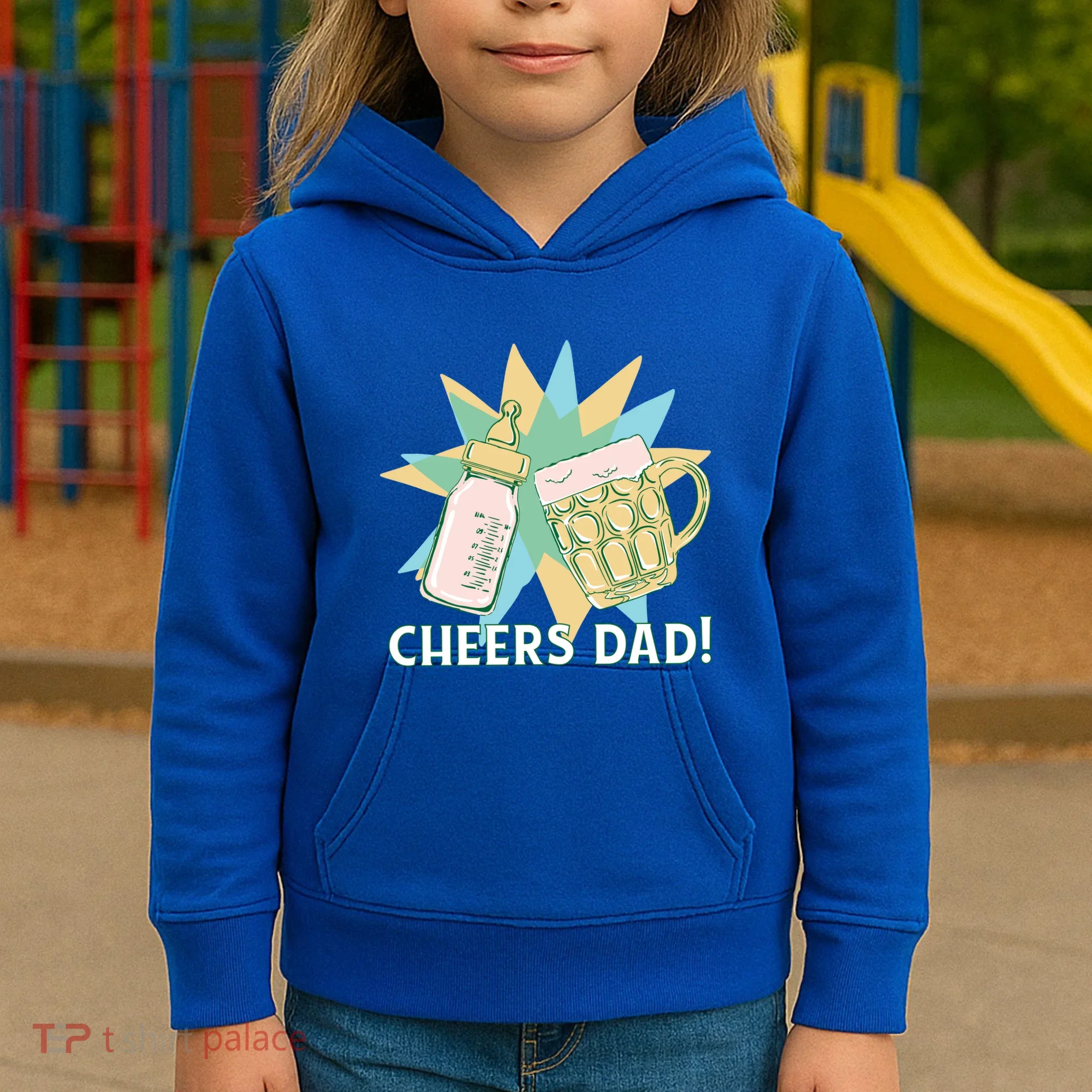 Cheers Dad Bottle And Beer Kids Hoodie