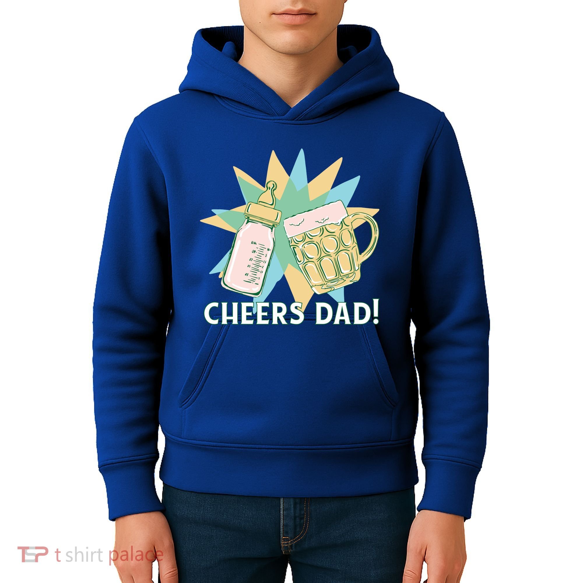 Cheers Dad Bottle And Beer Kids Hoodie