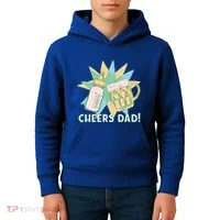 Cheers Dad Bottle And Beer Kids Hoodie thumb 4