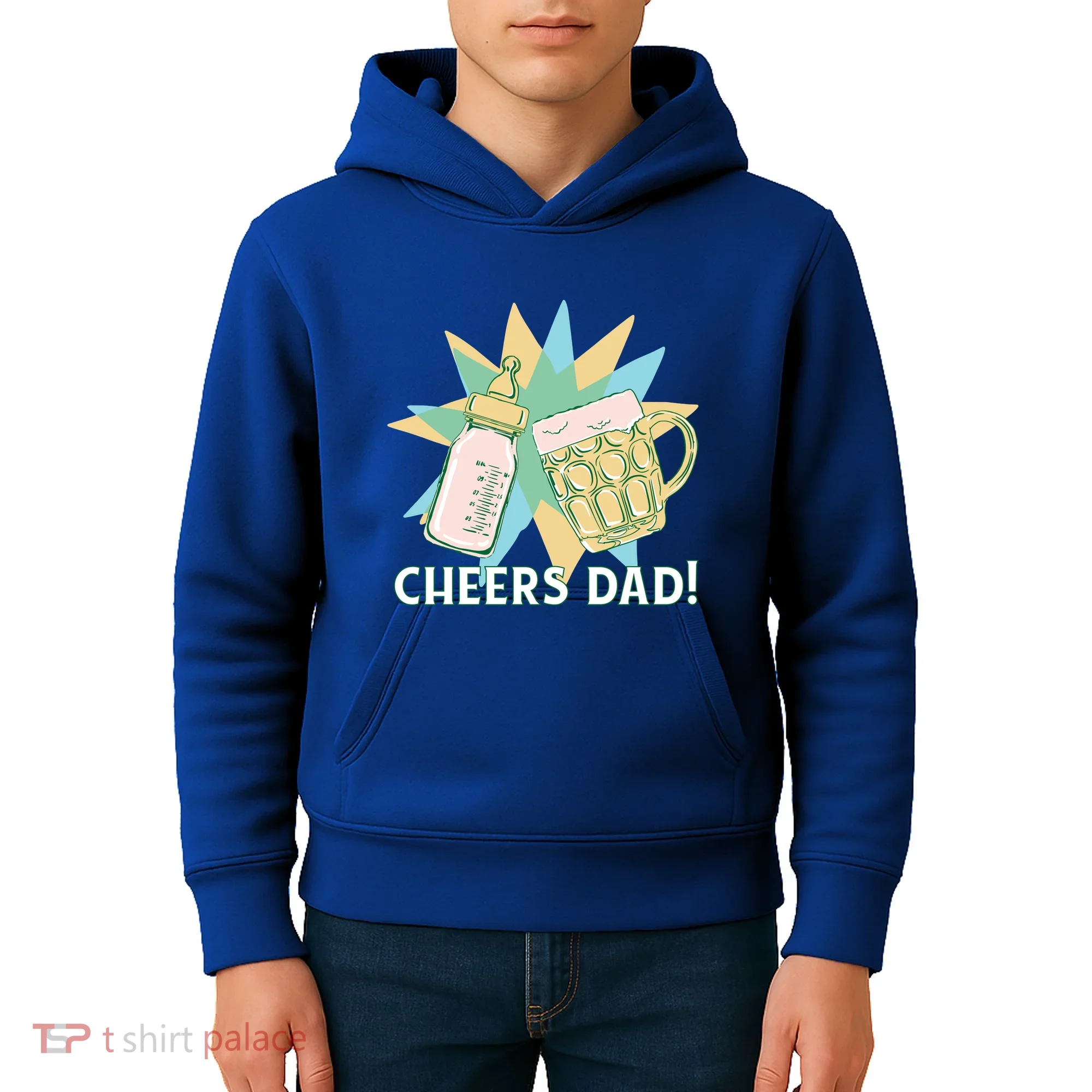 Cheers Dad Bottle And Beer Kids Hoodie