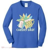 Cheers Dad Bottle And Beer Kids Long Sleeve Shirt thumb 0