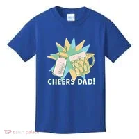 Cheers Dad Bottle And Beer Kids T-Shirt thumb 0