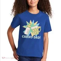 Cheers Dad Bottle And Beer Kids T-Shirt thumb 2