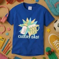 Cheers Dad Bottle And Beer Kids T-Shirt thumb 3