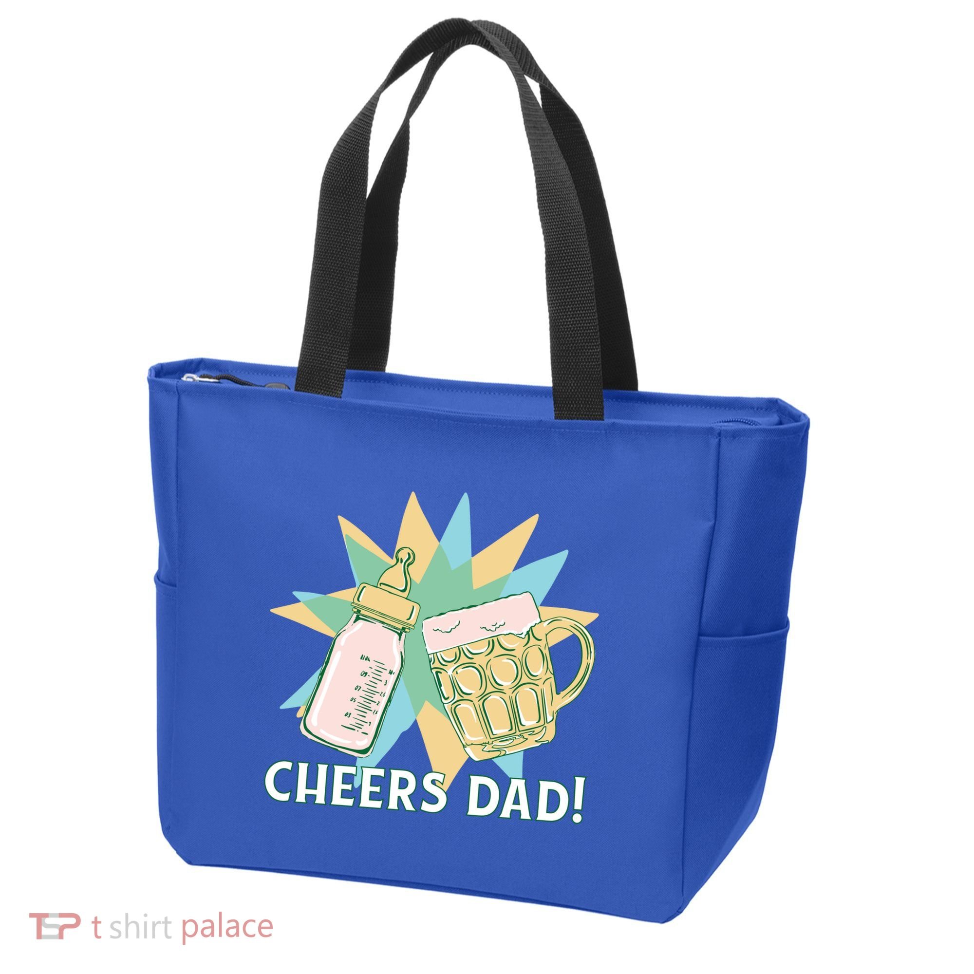 Cheers Dad Bottle And Beer Tote Bag