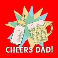 Cheers Dad Bottle And Beer Santa Hat thumb 1
