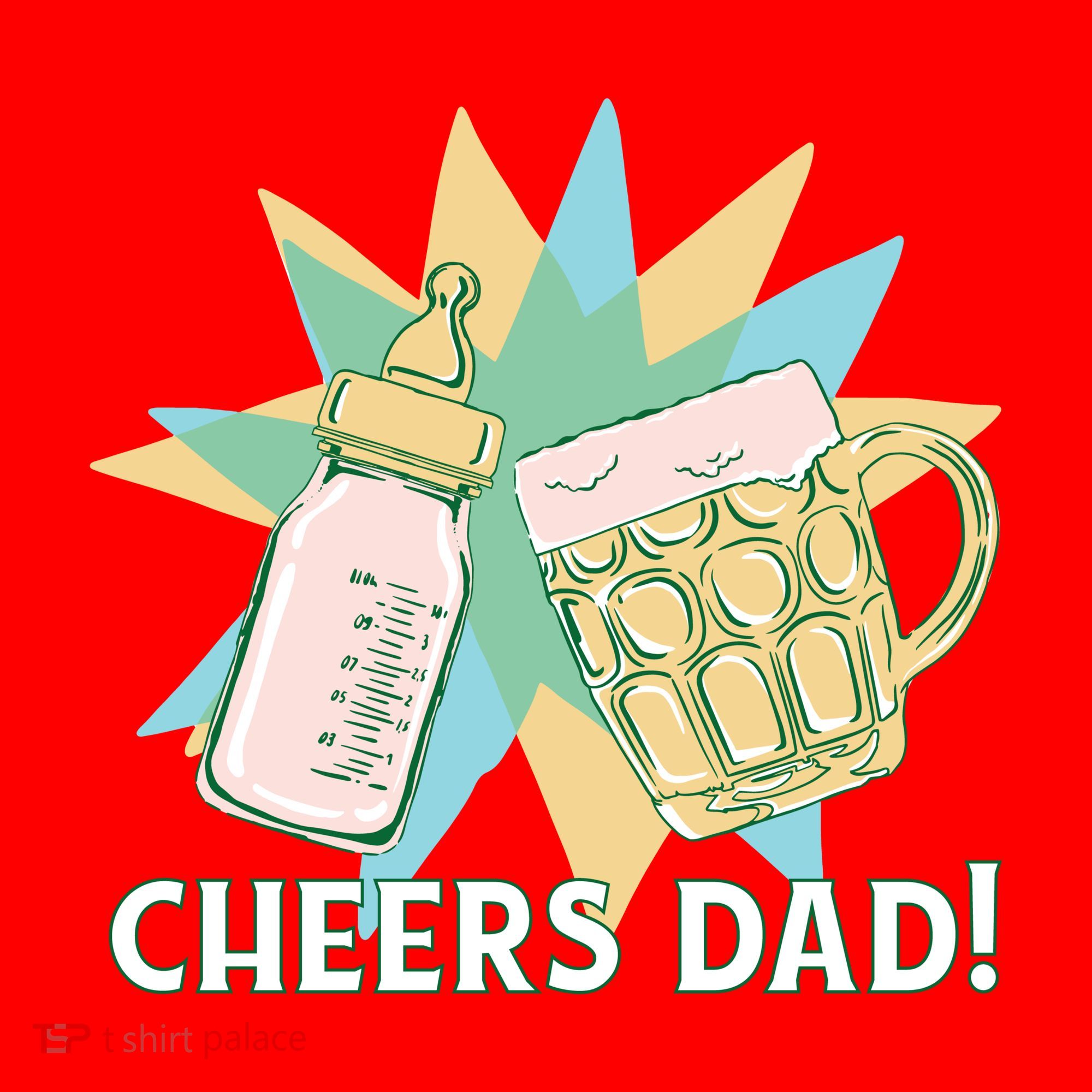 Cheers Dad Bottle And Beer Santa Hat