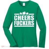Cheers Fuckers Funny St. Patrick's Day Women's Long Sleeve Shirt thumb 0