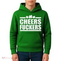 Cheers Fuckers Funny St. Patrick's Day Kids Hoodie thumb 4