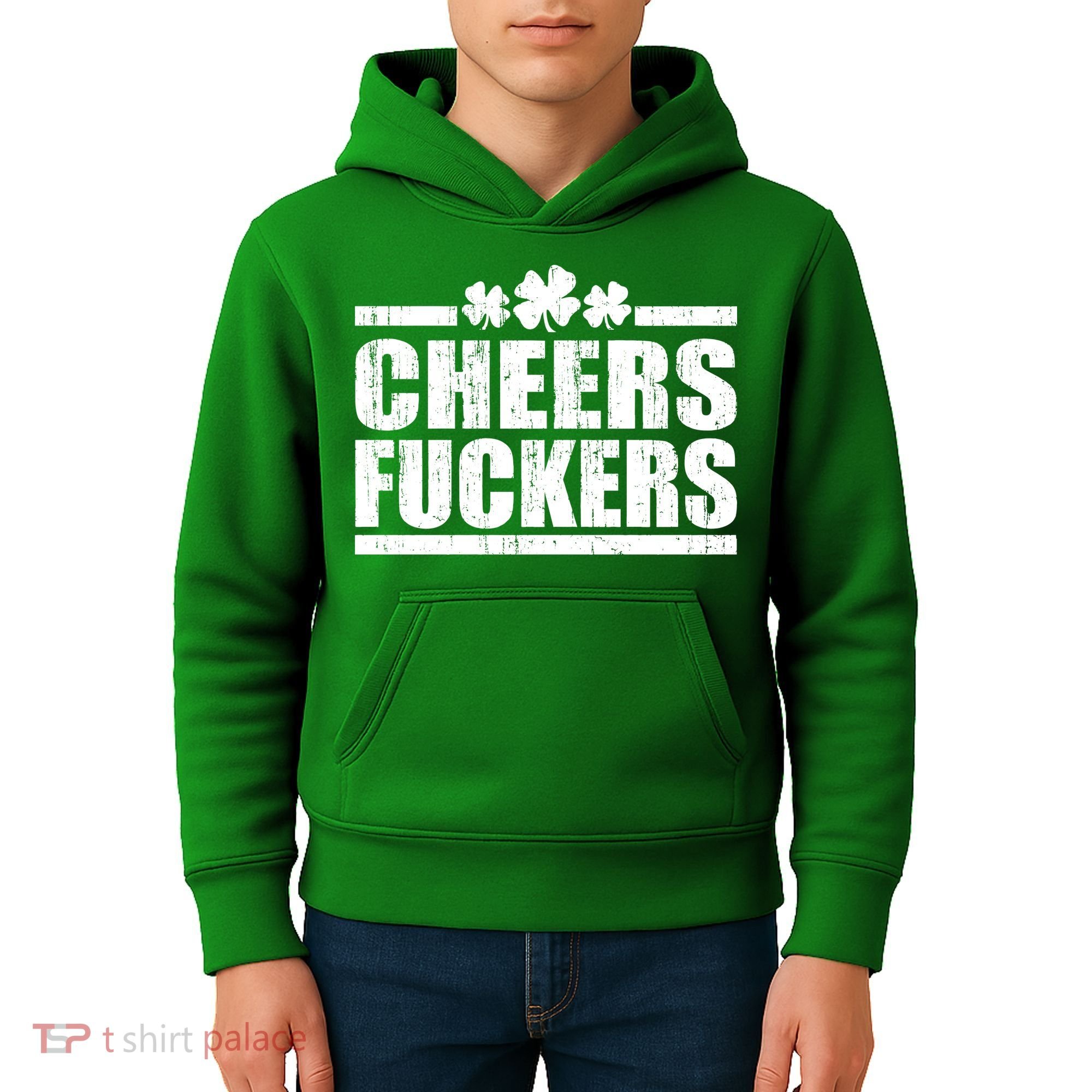Cheers Fuckers Funny St. Patrick's Day Kids Hoodie