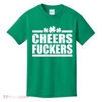 Cheers Fuckers Funny St. Patrick's Day Kids T-Shirt thumb 0