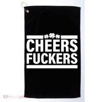 Cheers Fuckers Shamrock Golf Towel thumb 0
