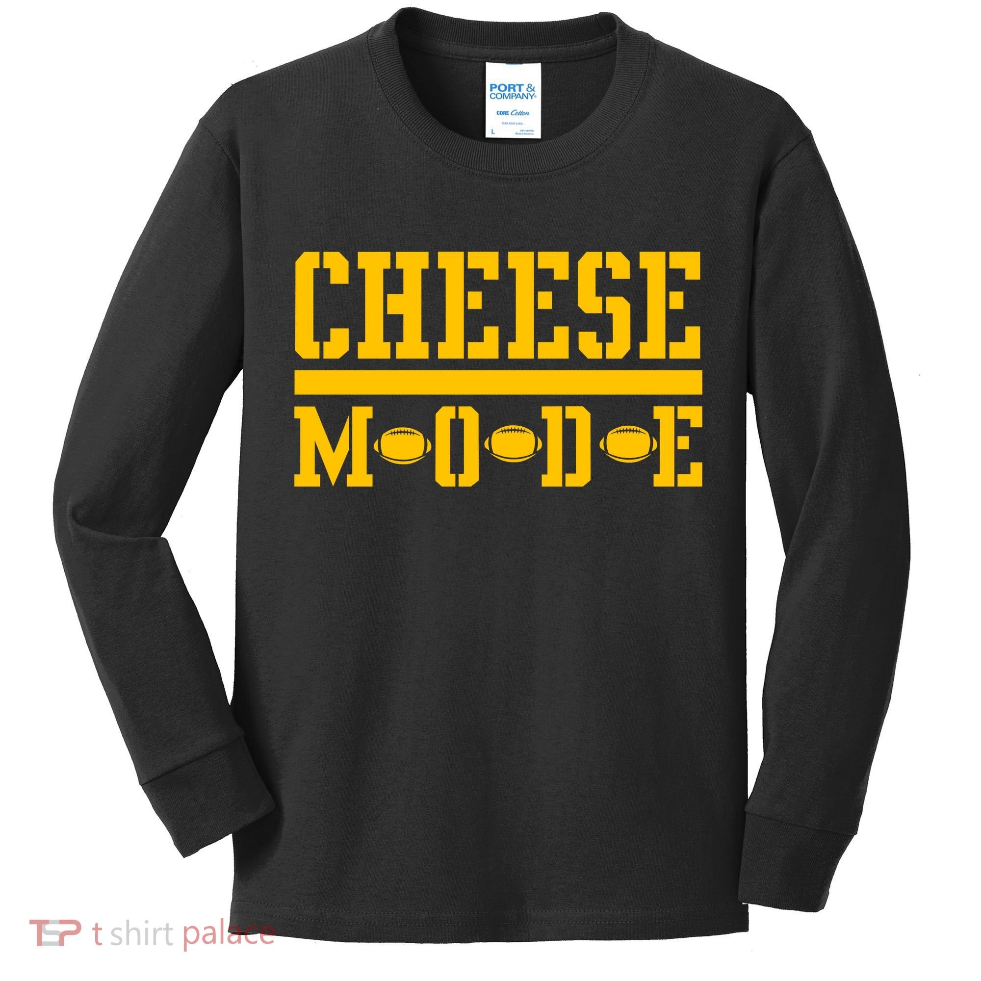 Cheese Mode Football Fan Kids Long Sleeve Shirt