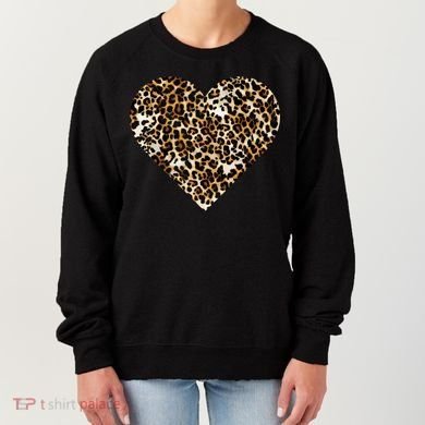 Cheetah Print Heart Women's Sweatshirt