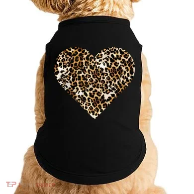 Cheetah Print Heart Doggie Tank
