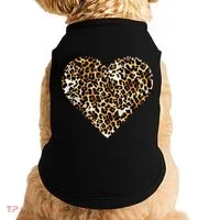 Cheetah Print Heart Doggie Tank thumb 0