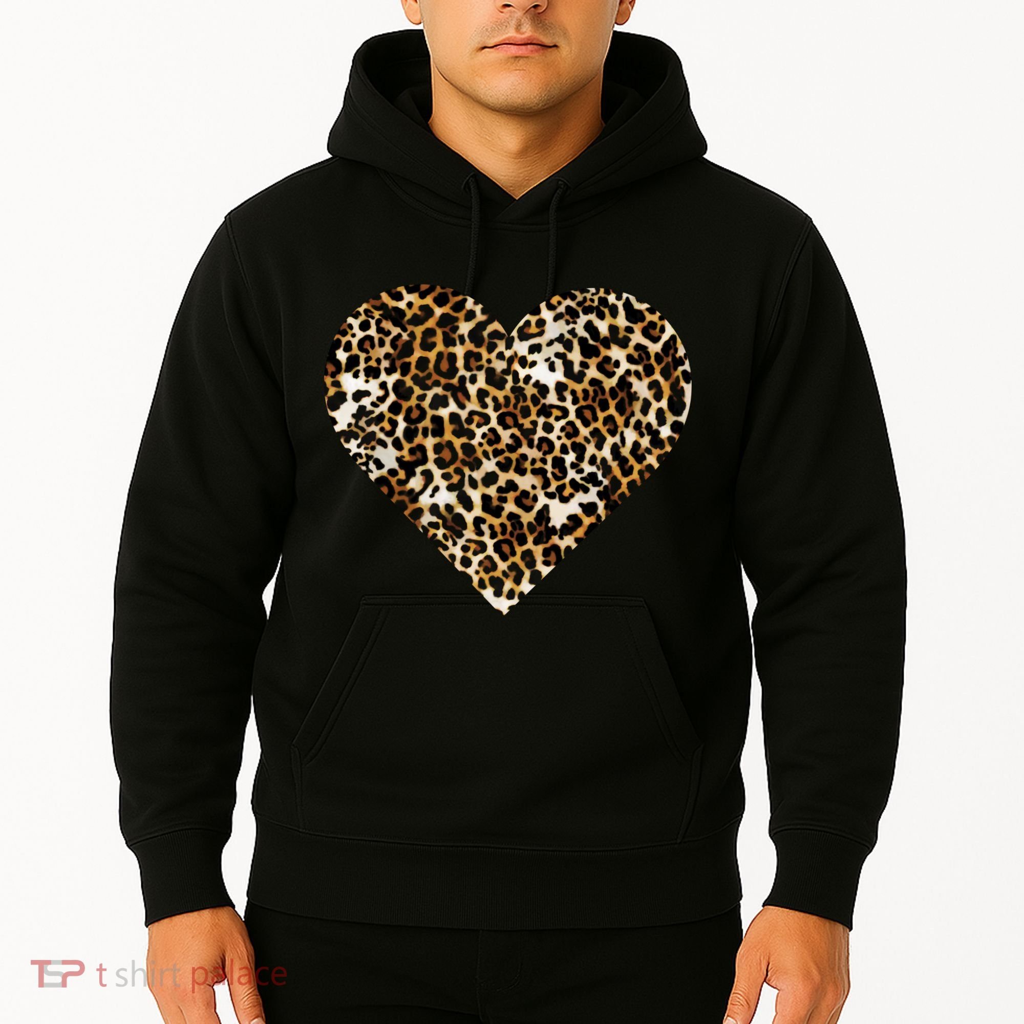 Cheetah Print Heart Hoodie