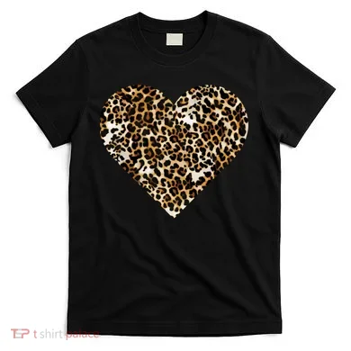 Cheetah Print Heart T-Shirt