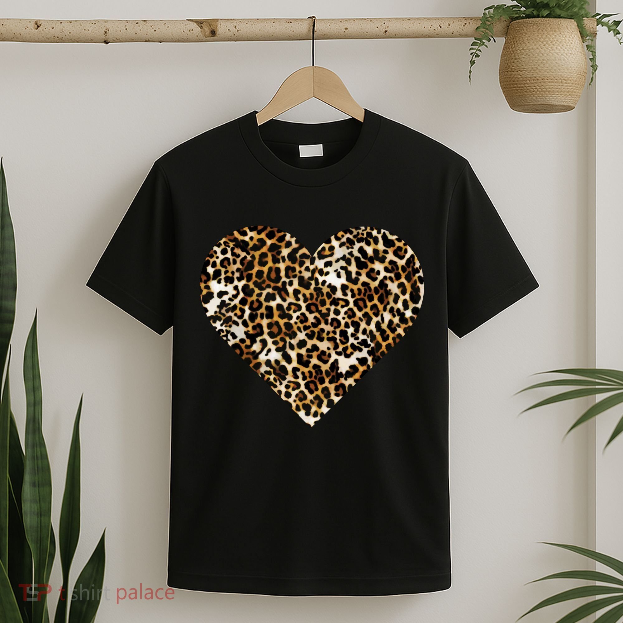 Cheetah Print Heart T-Shirt