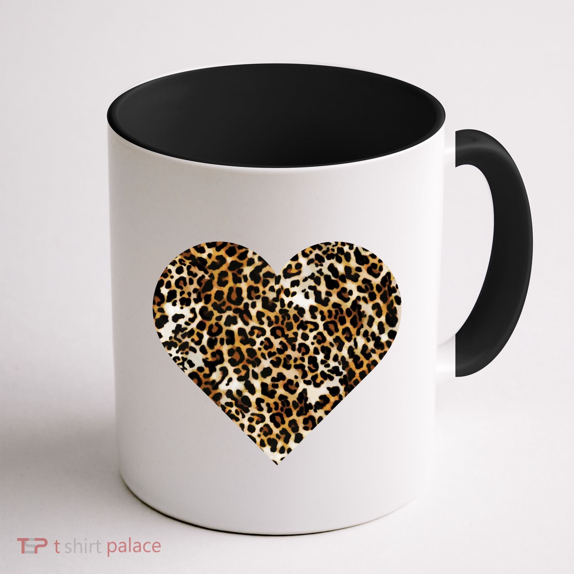 Cheetah Print Heart Coffee Mug