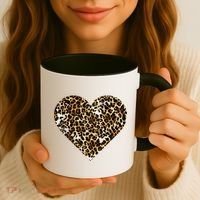 Cheetah Print Heart Coffee Mug thumb 3