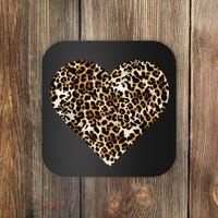 Cheetah Print Heart Coaster thumb 0