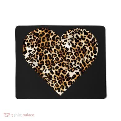 Cheetah Print Heart Mousepad