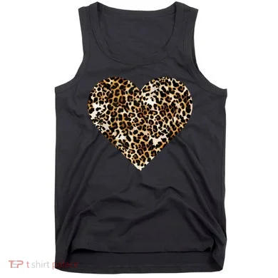 Cheetah Print Heart Tank Top