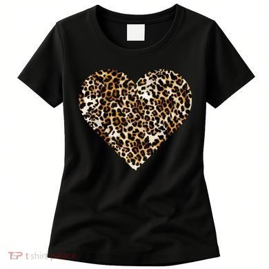 Cheetah Print Heart Women's T-Shirt