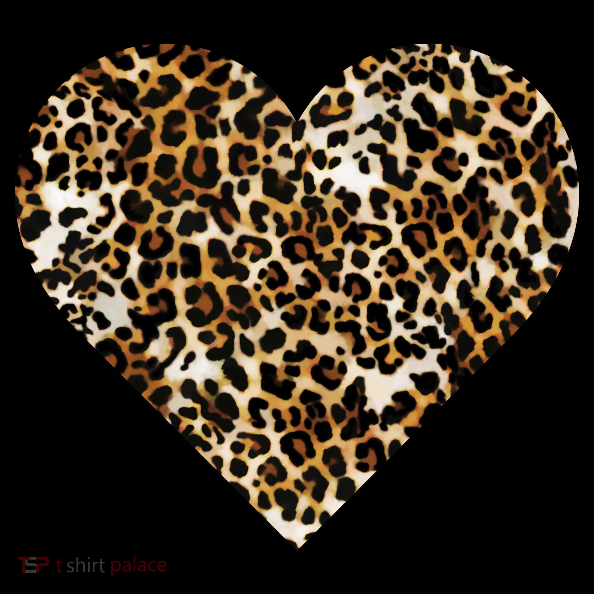 Cheetah Print Heart Women's T-Shirt