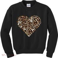 Cheetah Print Heart Kids Sweatshirt thumb 0
