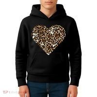 Cheetah Print Heart Kids Hoodie thumb 4
