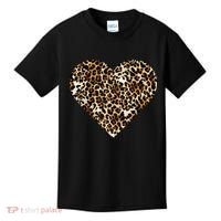 Cheetah Print Heart Kids T-Shirt thumb 0