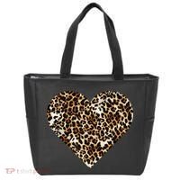 Cheetah Print Heart Tote Bag thumb 0