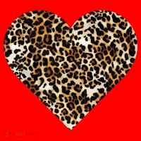 Cheetah Print Heart Santa Hat thumb 1