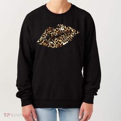 Cheetah Print Skinned Lips Women's Sweatshirt