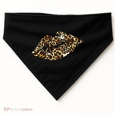 Cheetah Print Skinned Lips USA-Made Doggie Bandana