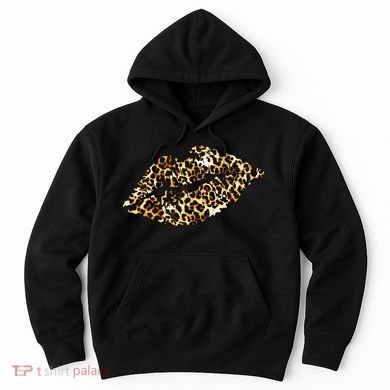 Cheetah Print Skinned Lips Hoodie