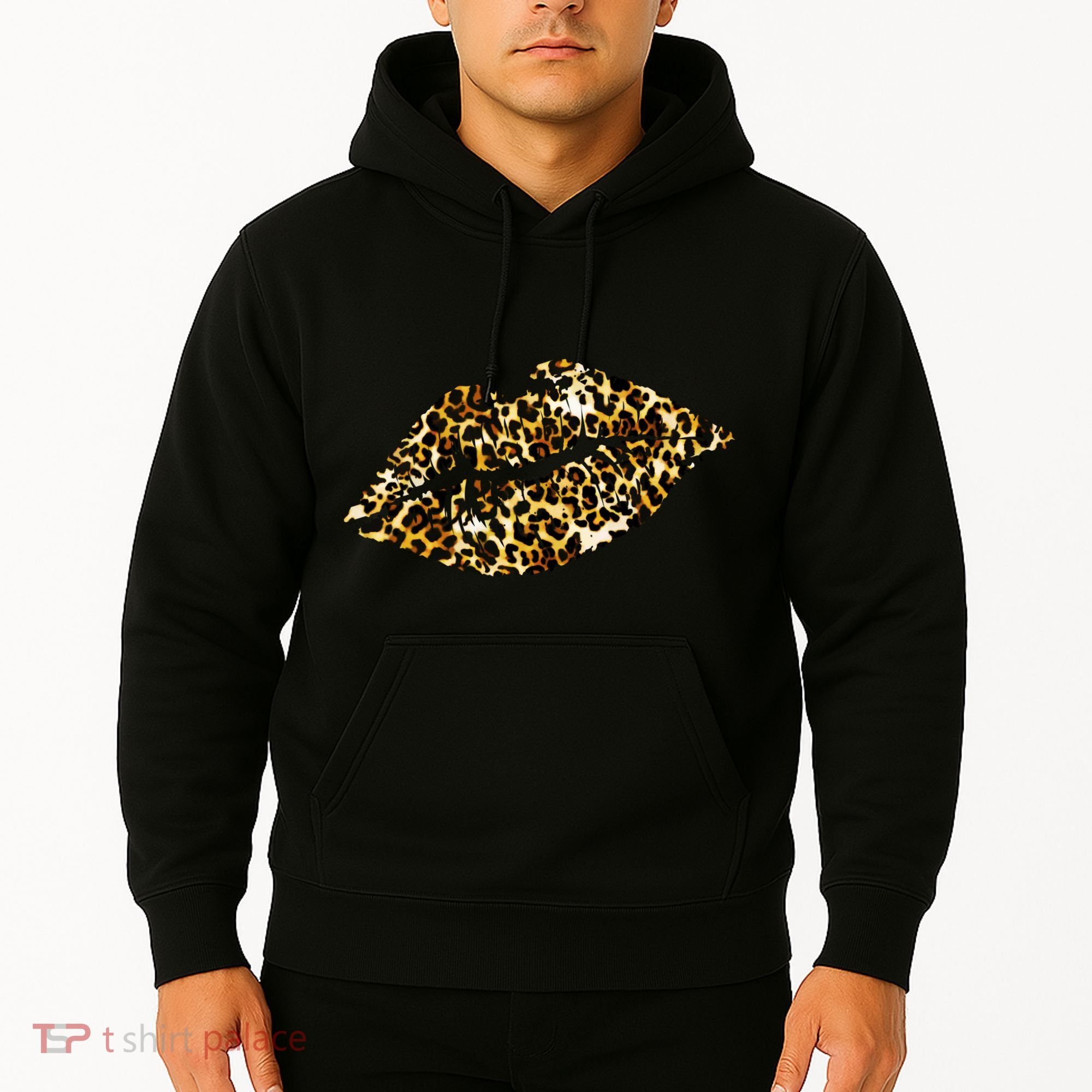 Cheetah Print Skinned Lips Hoodie