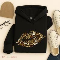 Cheetah Print Skinned Lips Hoodie thumb 4