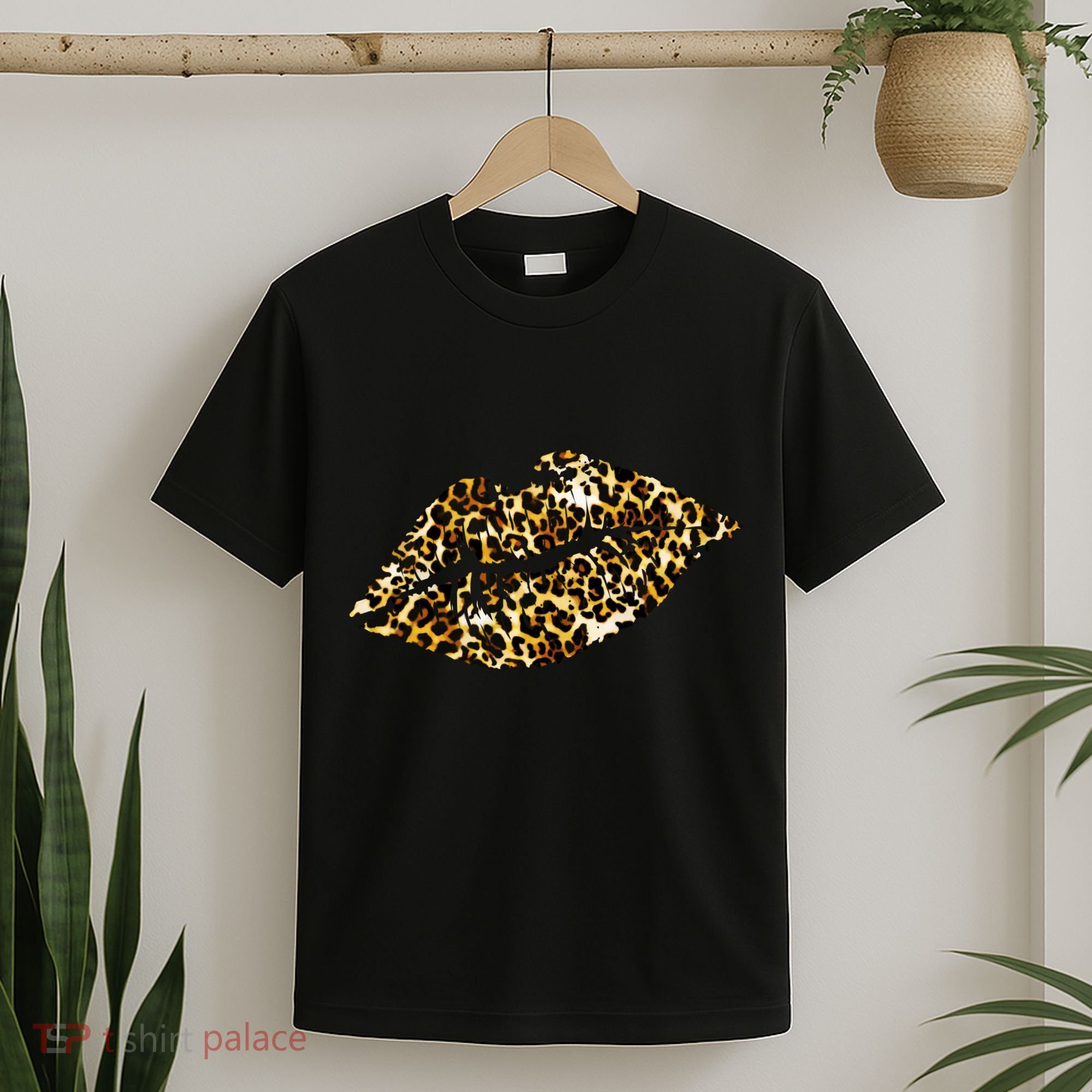 Cheetah Print Skinned Lips T-Shirt
