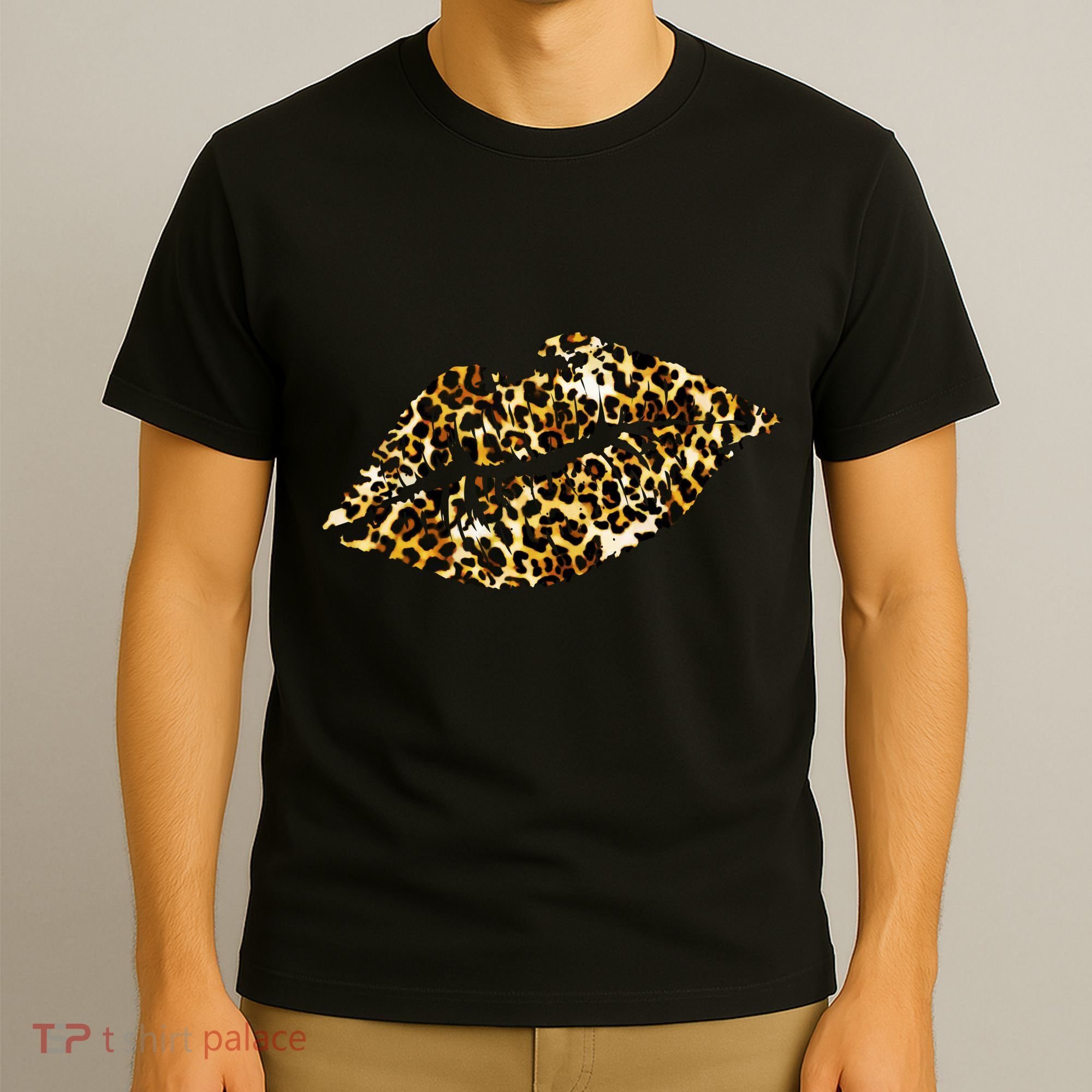 Cheetah Print Skinned Lips T-Shirt