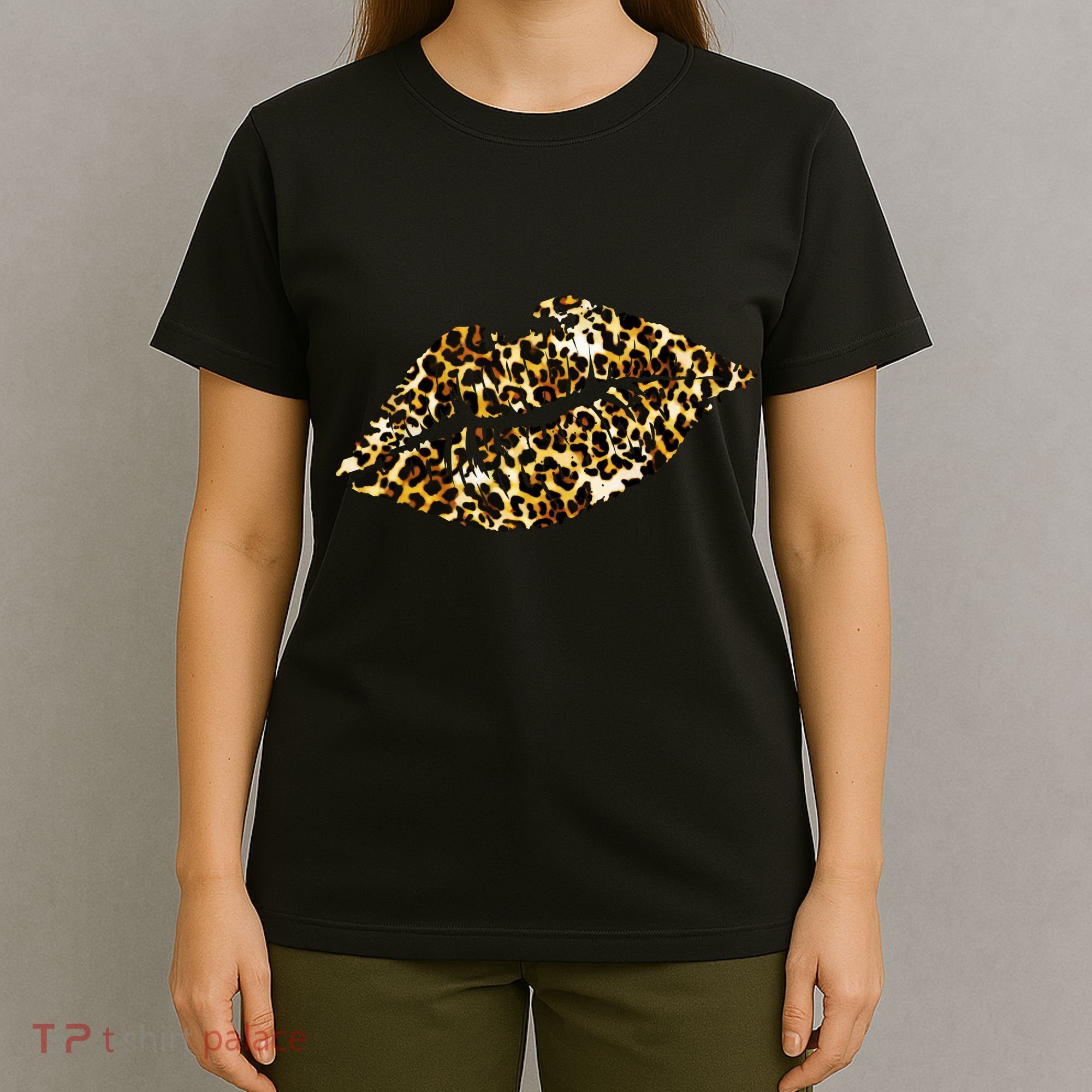Cheetah Print Skinned Lips T-Shirt