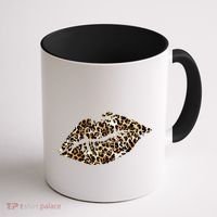 Cheetah Print Skinned Lips Coffee Mug thumb 1